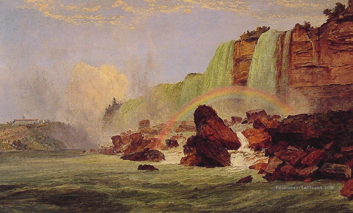 Chutes du Niagara avec vue sur la maison de Clifton Jasper Francis Cropsey Peintures à l'huile
